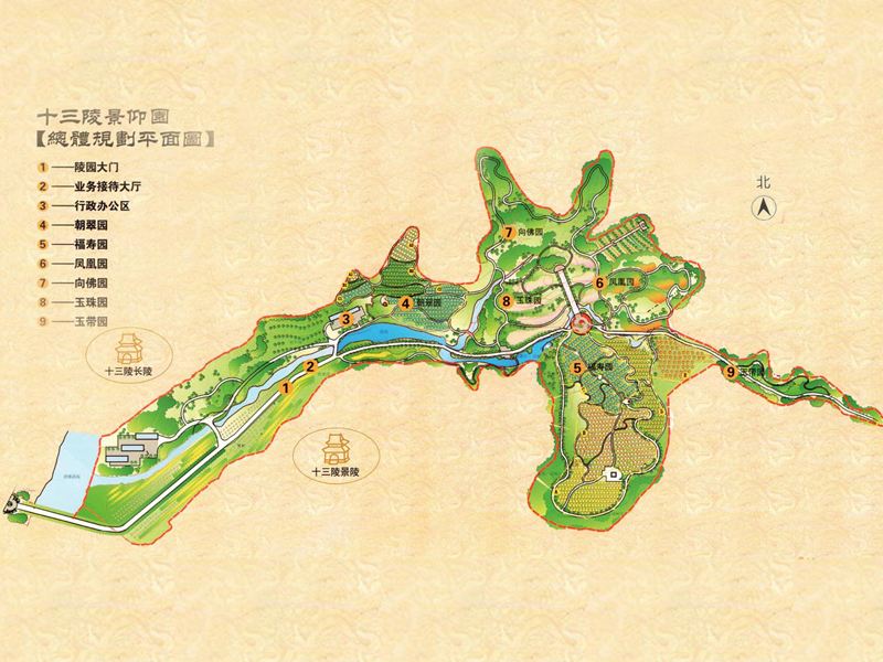 北京景仰园公墓平面图