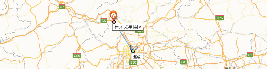 八达岭陵园位置地图