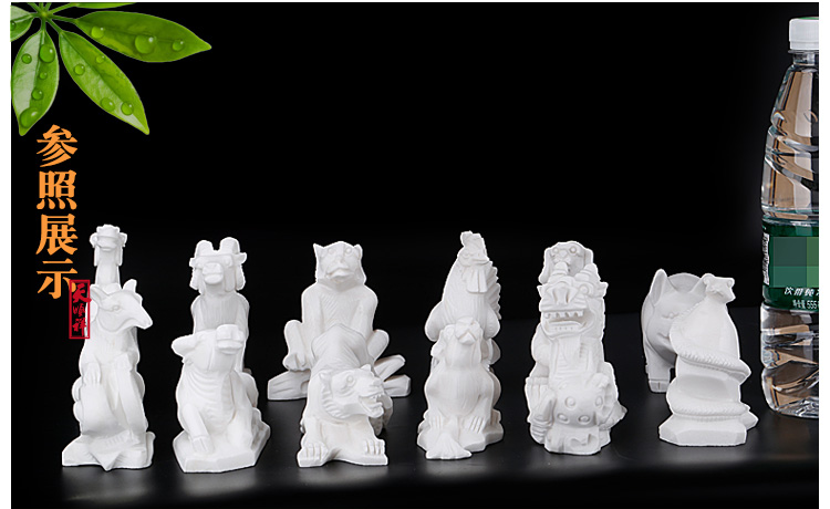 十二生肖汉白玉随葬品