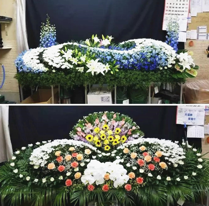 日本殡葬鲜花布置
