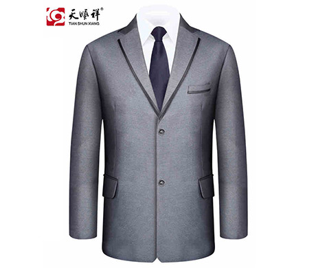 天顺祥天寿系列男款光泽灰西服套装