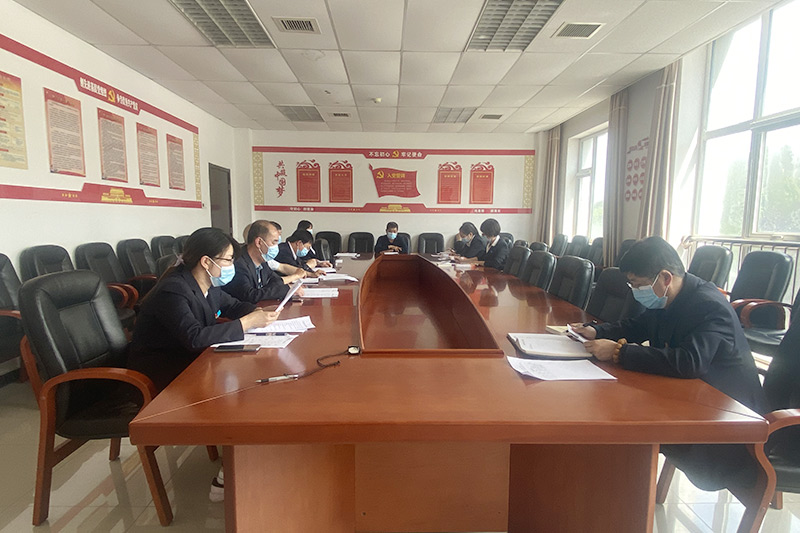 顺义区殡仪馆党员学习会议现场