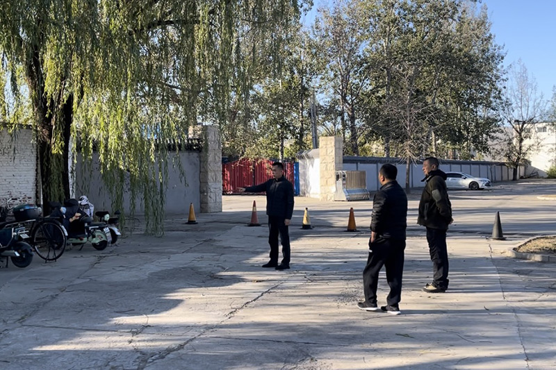 潮白陵园安全自查现场