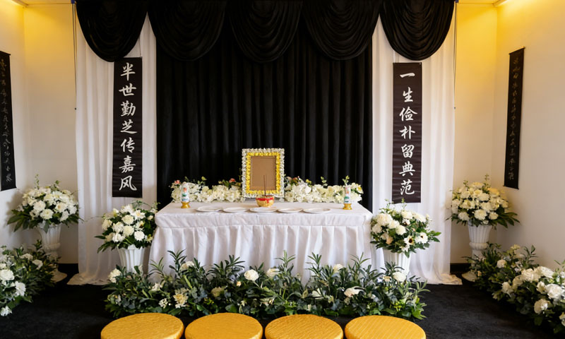 天顺祥的灵堂布置实拍