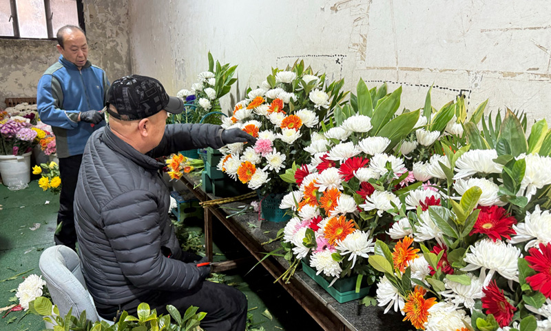 祭扫鲜花整理 祭扫鲜花整理