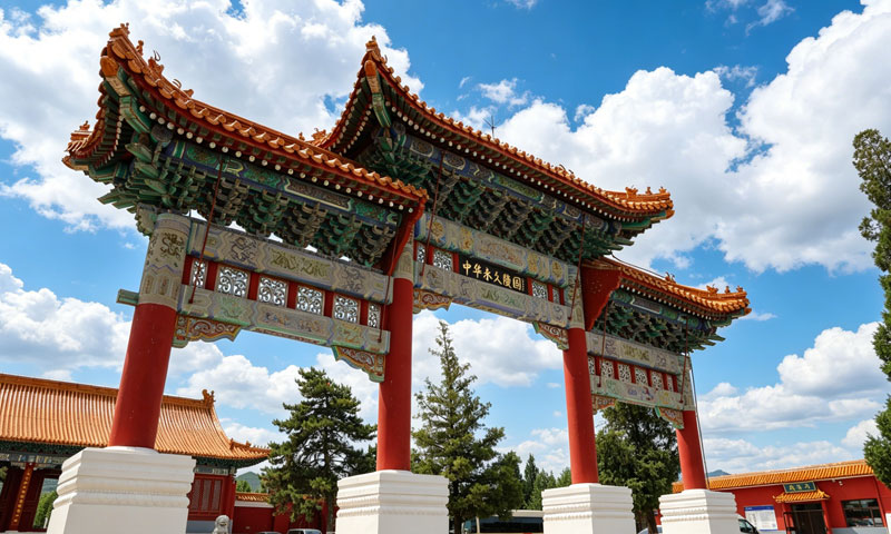中华永久陵园牌坊实拍-北京陵园网
