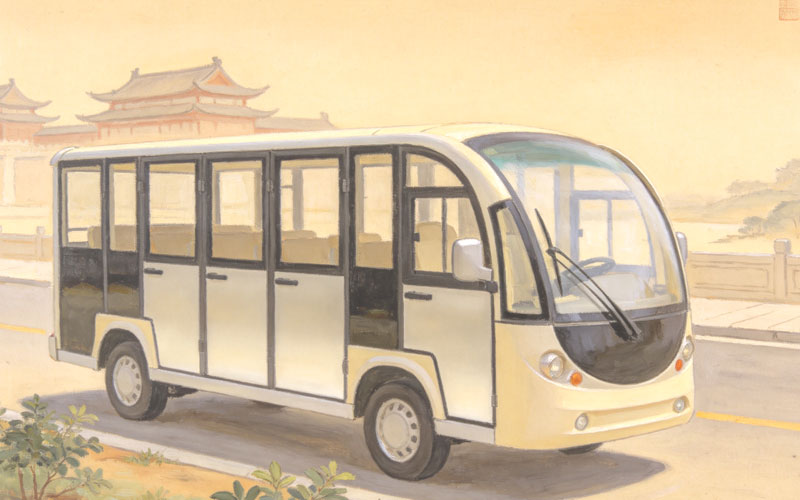中华永久陵园的接驳车