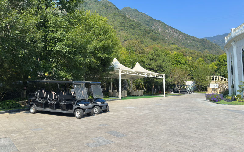 九公山长城纪念林的园区摆渡车
