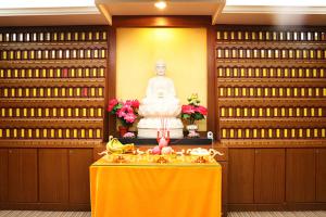 玉佛寺寝宫室内福位家族宗祠牌位